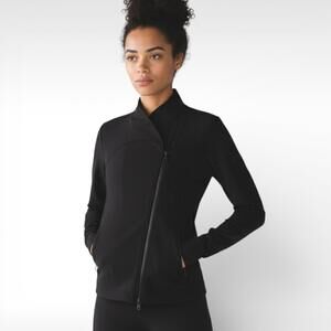 Lululemon Precision Jacket - Black - Size 6 - Luon Performance Zip Up #W4IBJS